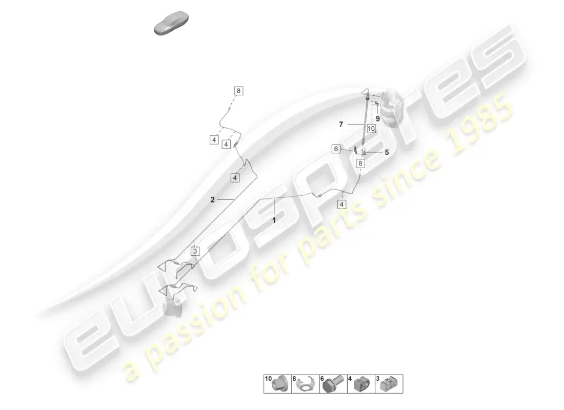 porsche 2022 (992-1 gt3/rs/st) brake line center underbody rear rear axle parts diagram