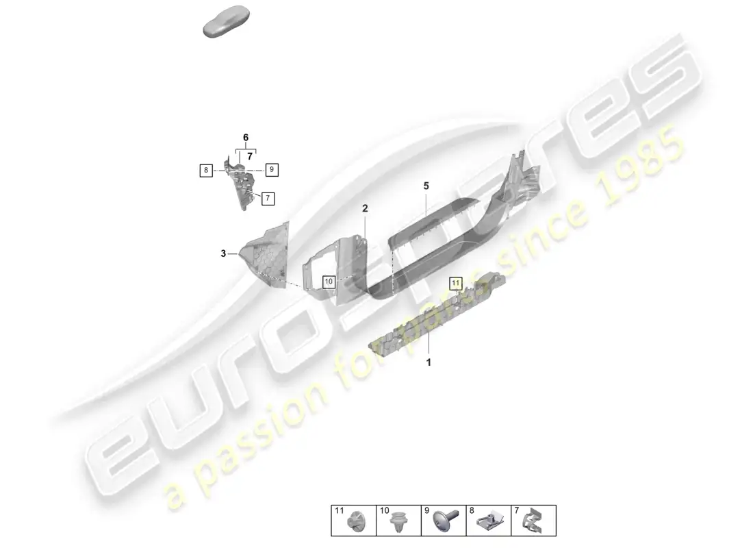 porsche 2023 (taycan 9j1-1) sill trim strip front cover parts diagram