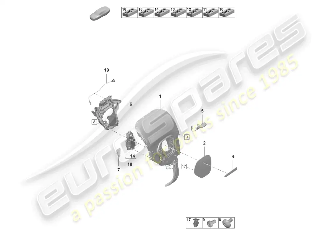 porsche 2022 (taycan 9j1-1) dropsides electric parts diagram