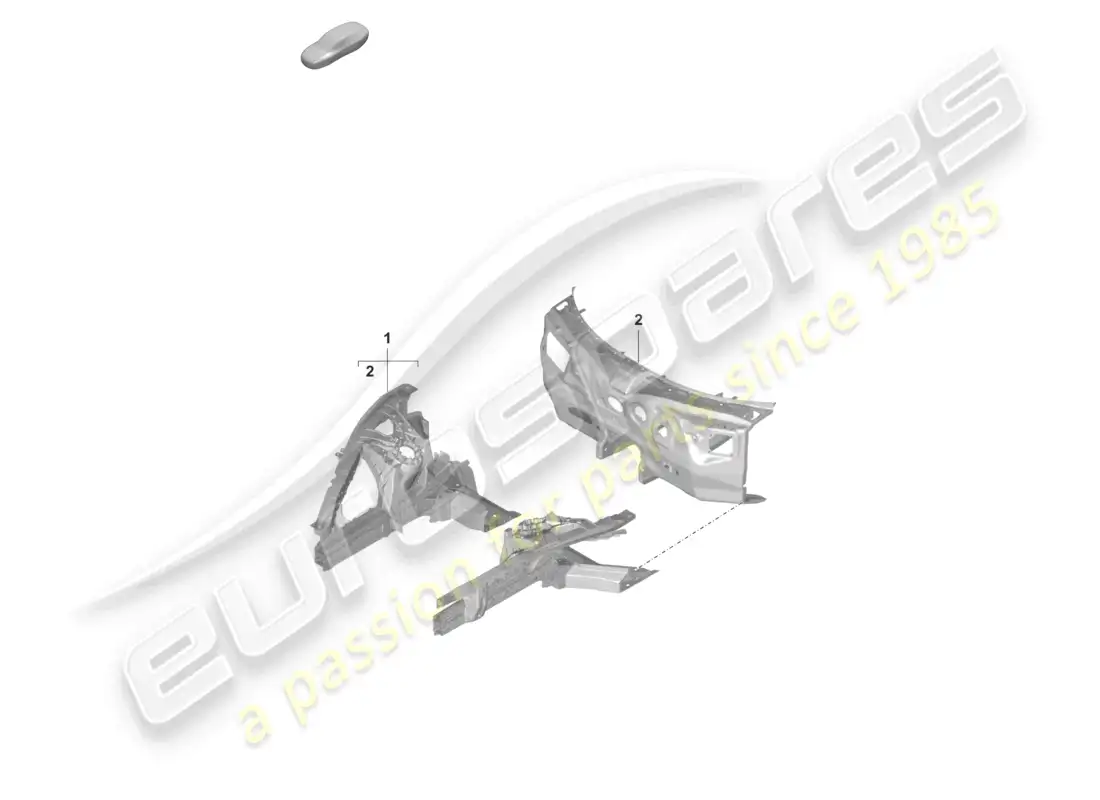 porsche 2022 (taycan 9j1-1) front end firewall parts diagram
