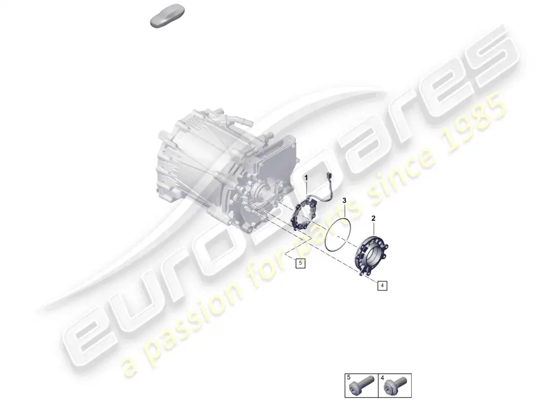 porsche 2022 (taycan 9j1-1) traction motor for elec. drive front axle sensors parts diagram