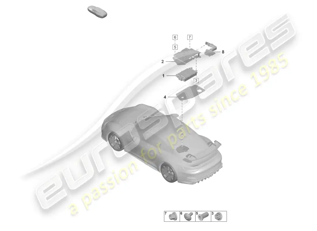 porsche 2022 (992-1 gt3/rs/st) amplifiers parts diagram