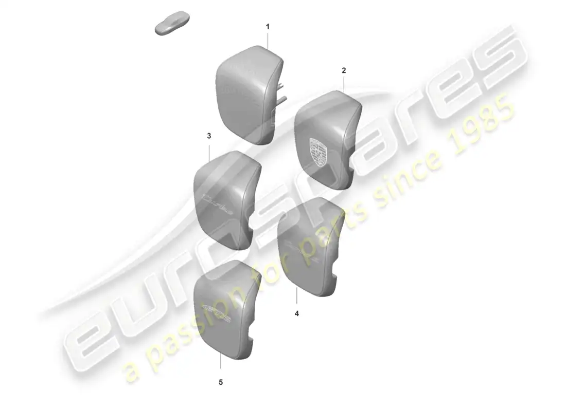porsche 2021 (taycan 9j1-1) head restraint parts diagram