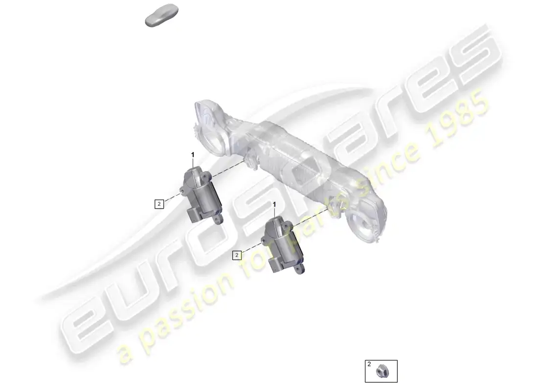 porsche 2021 (992-1 gt3/rs/st) exhaust system throttle control element parts diagram