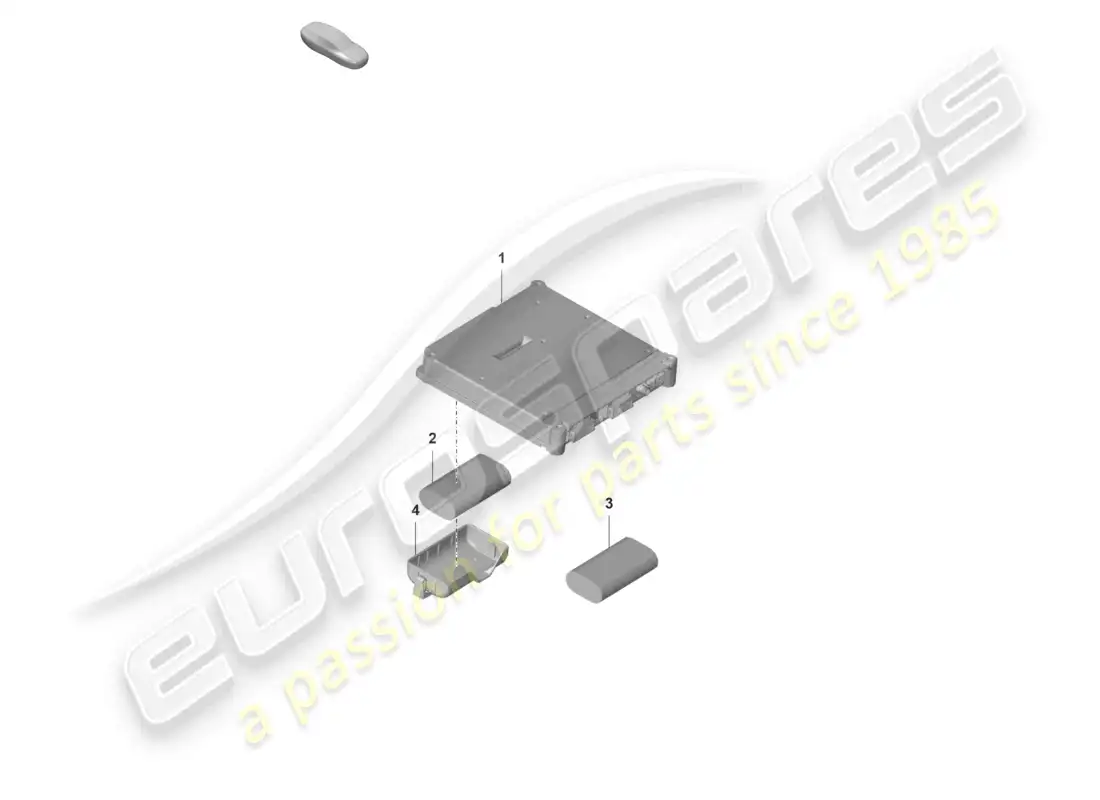 porsche 2022 (992-1 gt3/rs/st) control unit for emerg. call module and communications unit parts diagram