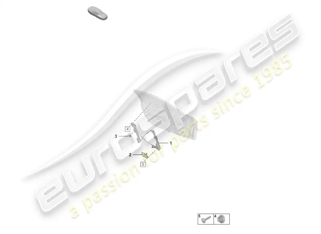 porsche 2022 (992-1 gt3/rs/st) window regulator parts diagram
