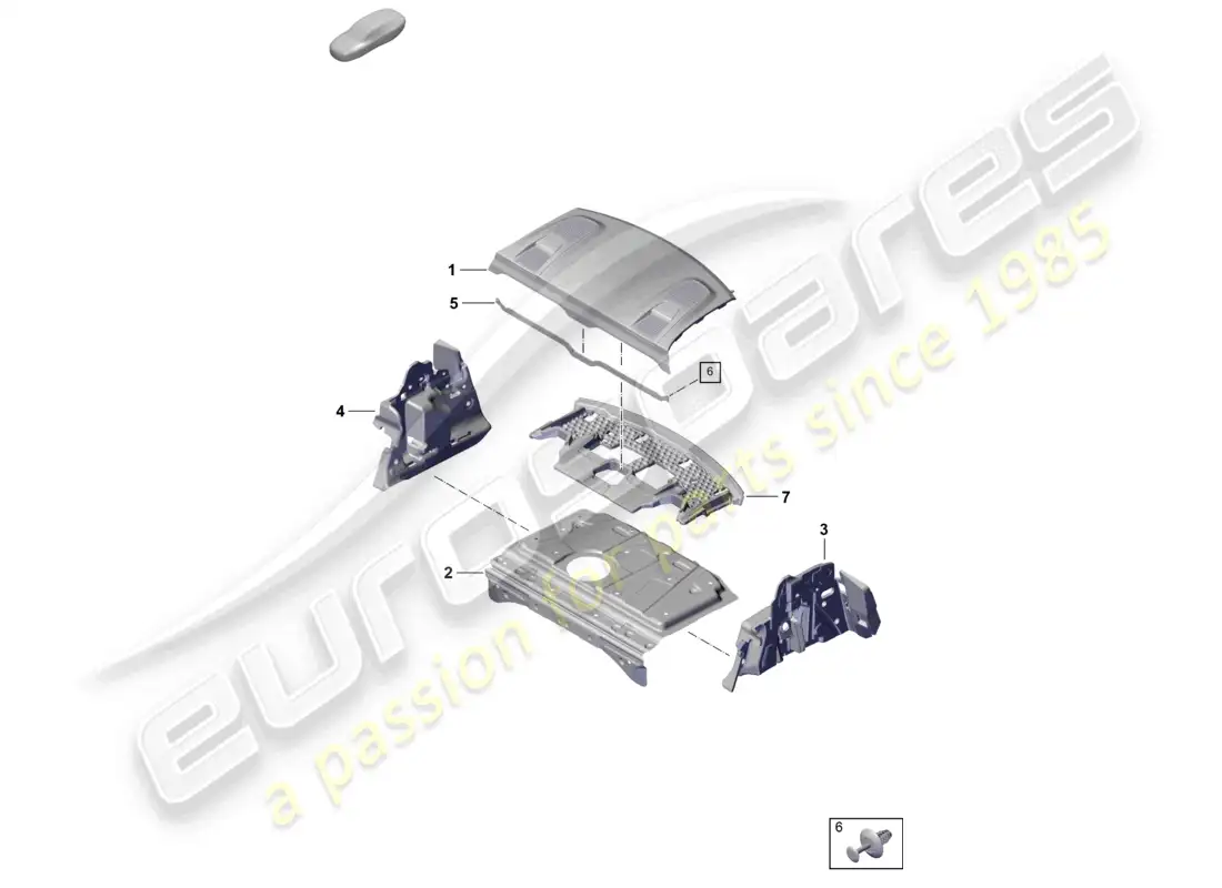 porsche 2025 (taycan 9j1-2) tray sound absorber part diagram