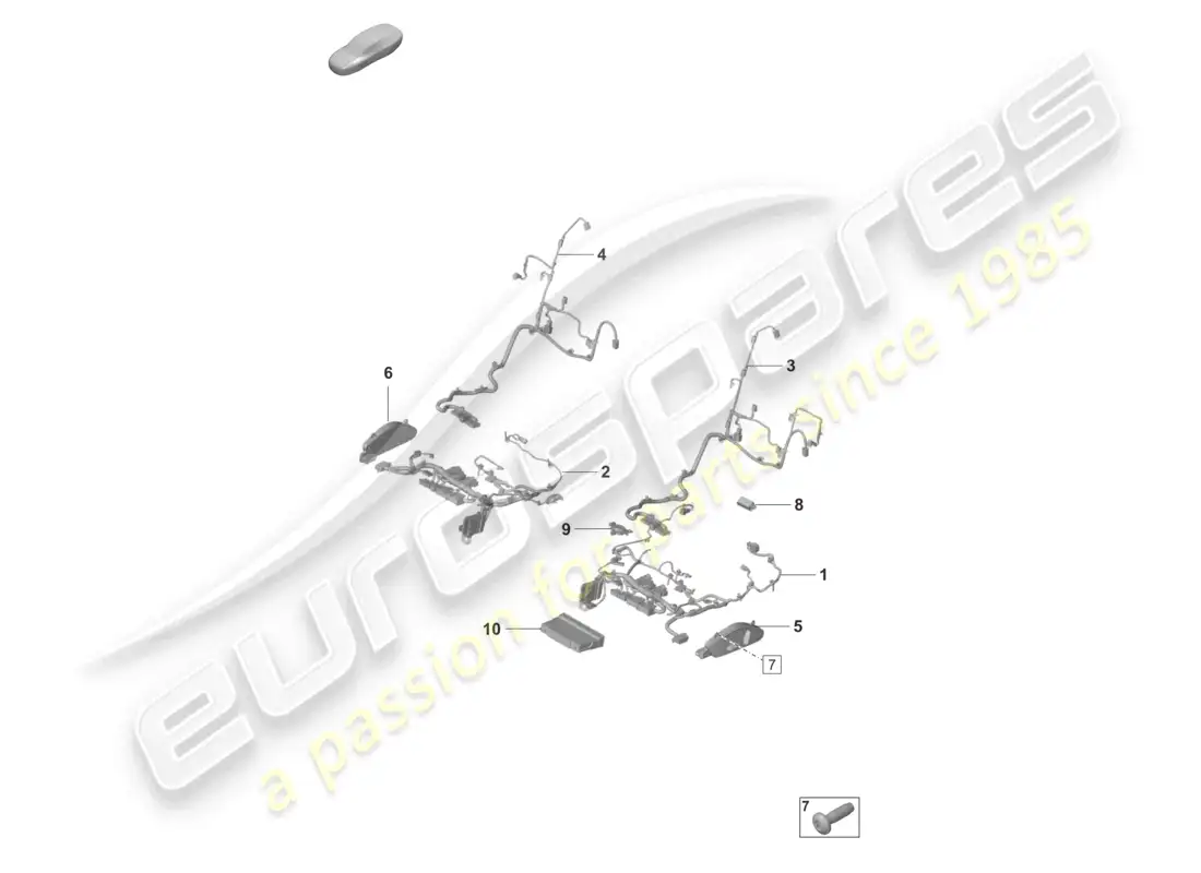 porsche 2025 (taycan 9j1-2) electrics standard seat part diagram