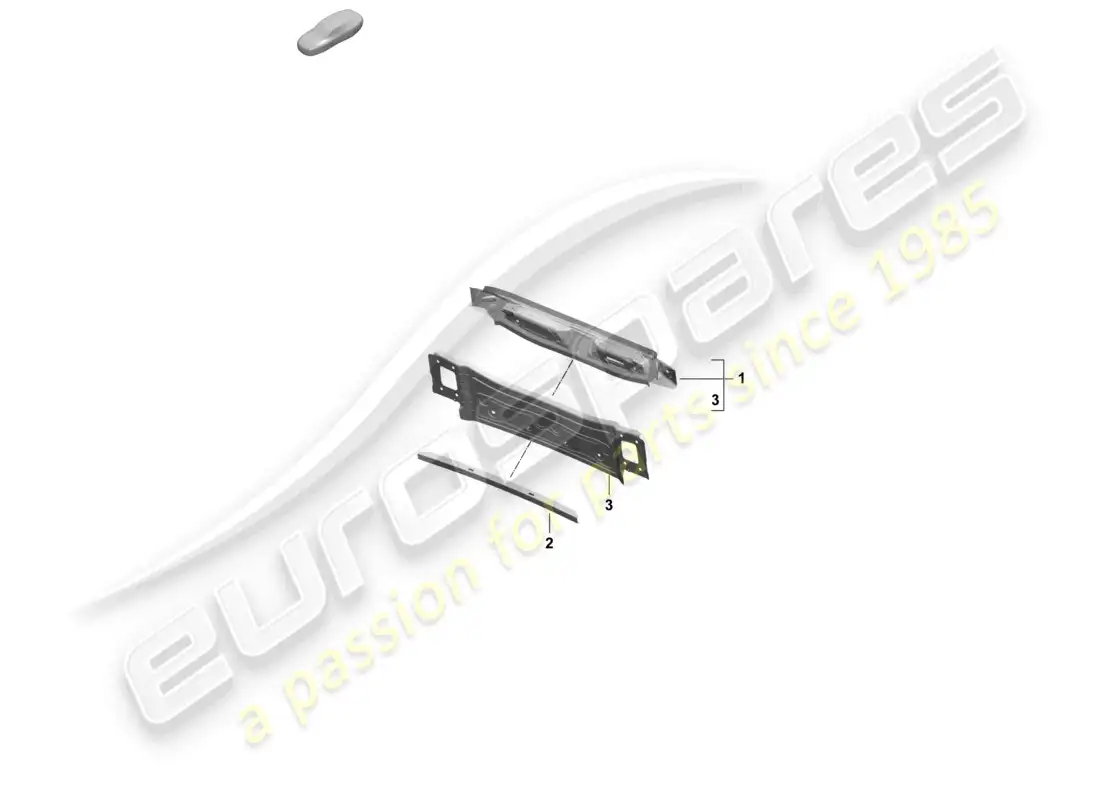 porsche 2025 (taycan 9j1-2) rear end rear cross panel part diagram