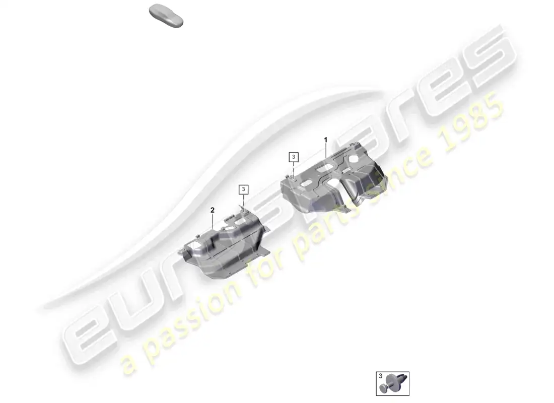 porsche 2021 (taycan 9j1-1) noise insulation plate footwell parts diagram