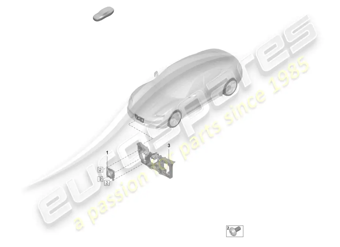 porsche 2021 (taycan 9j1-1) driver assistance system radar sensor cruise-control system parts diagram