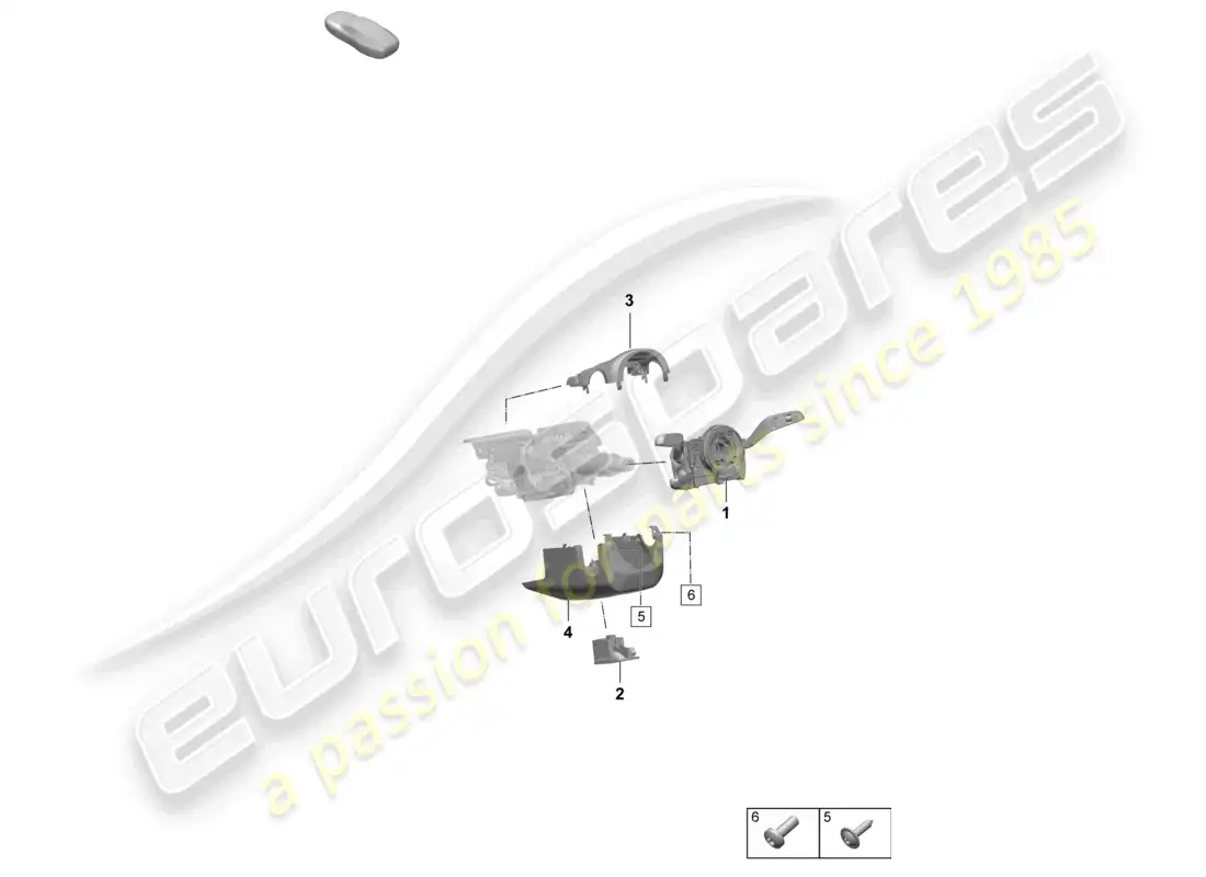 porsche 2025 (taycan 9j1-2) steering column switch part diagram