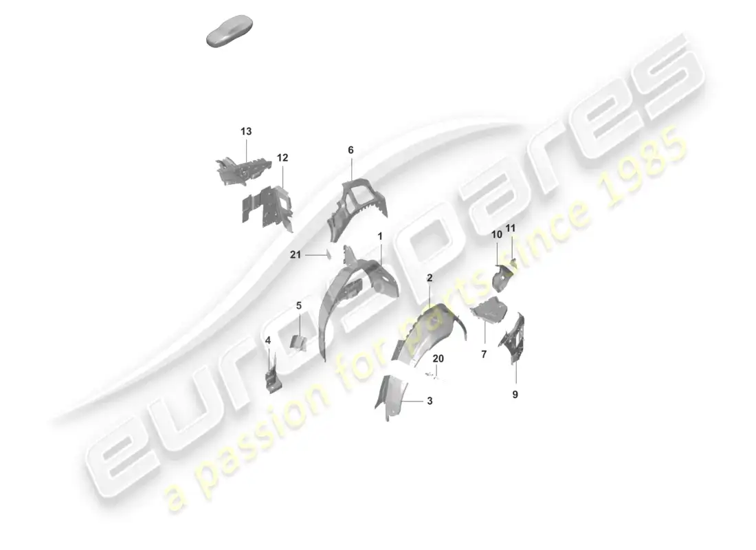 porsche 2023 (taycan 9j1-1) side panel, inner rear parts diagram
