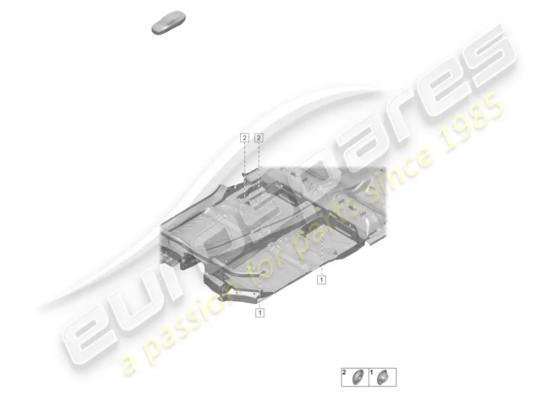 porsche 2022 (taycan 9j1-1) underbody interior parts diagram