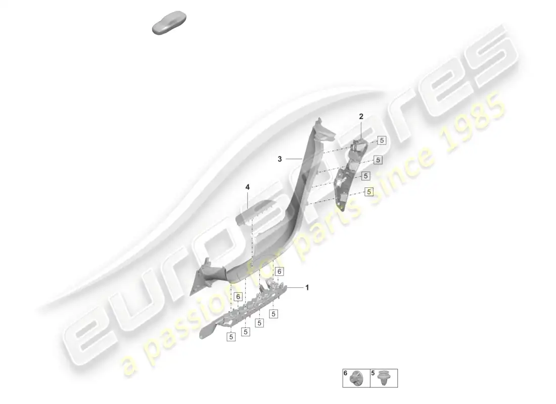 porsche 2025 (taycan 9j1-2) sill trim strip rear cover parts diagram