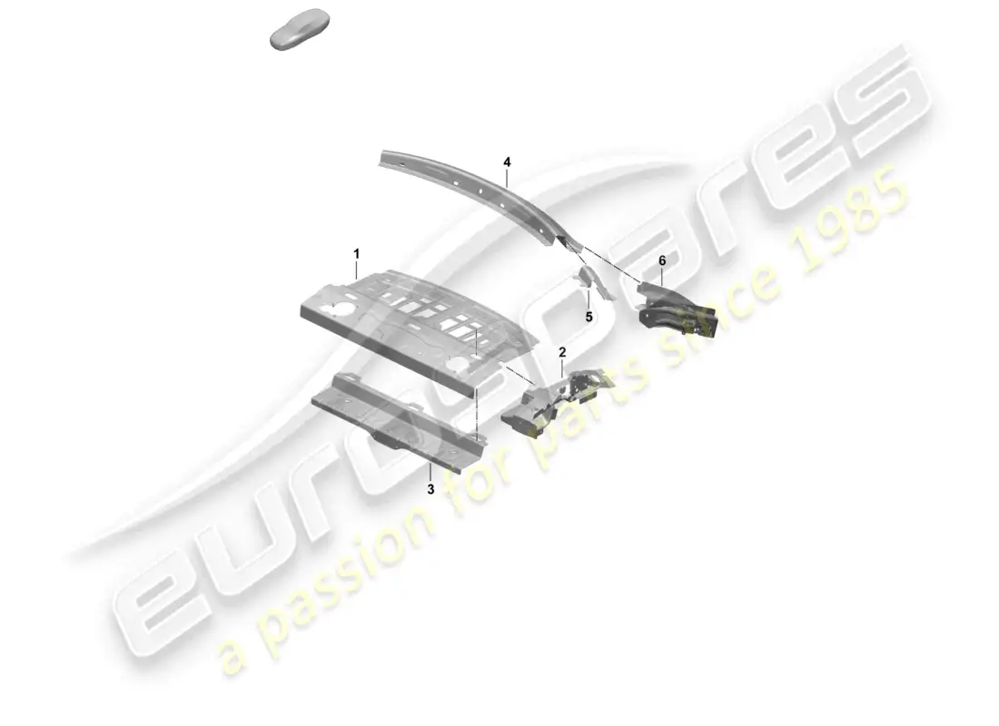 porsche 2025 (taycan 9j1-2) rear end rear shelf part diagram