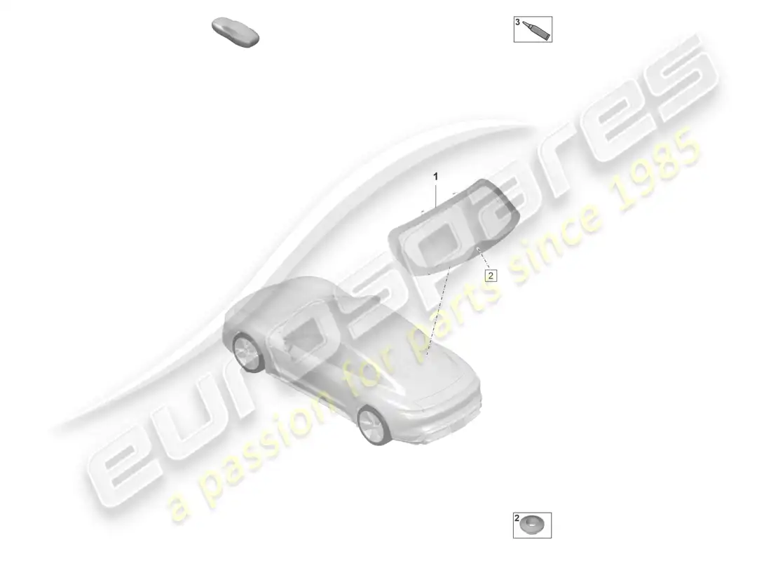 porsche 2021 (taycan 9j1-1) rear window parts diagram