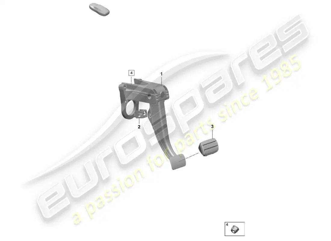 porsche 2026 (taycan 9j1-2) brake pedal parts diagram
