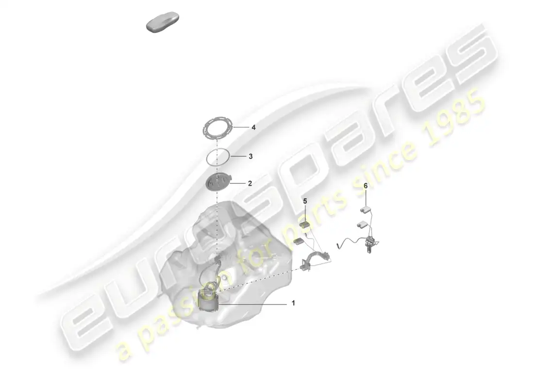 porsche 2021 (992-1 gt3/rs/st) fuel pump sender for fuel gauge parts diagram