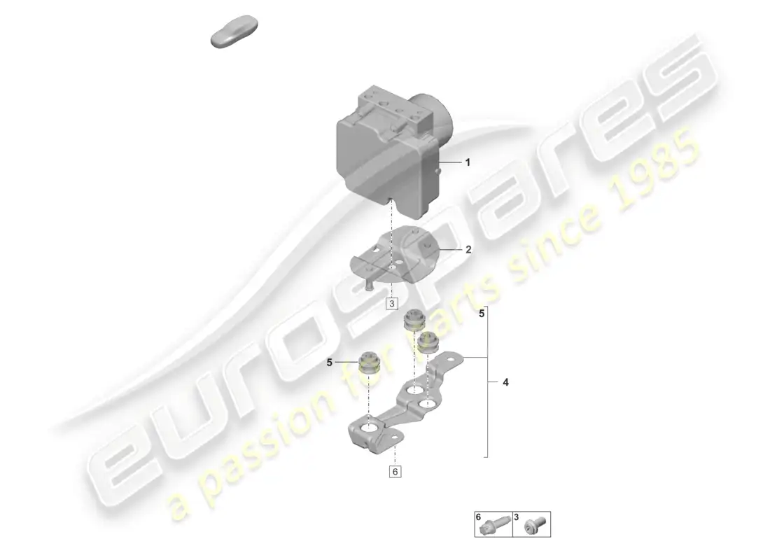 porsche 2022 (992-1 gt3/rs/st) hydraulic unit anti-locking brake syst. -abs- parts diagram