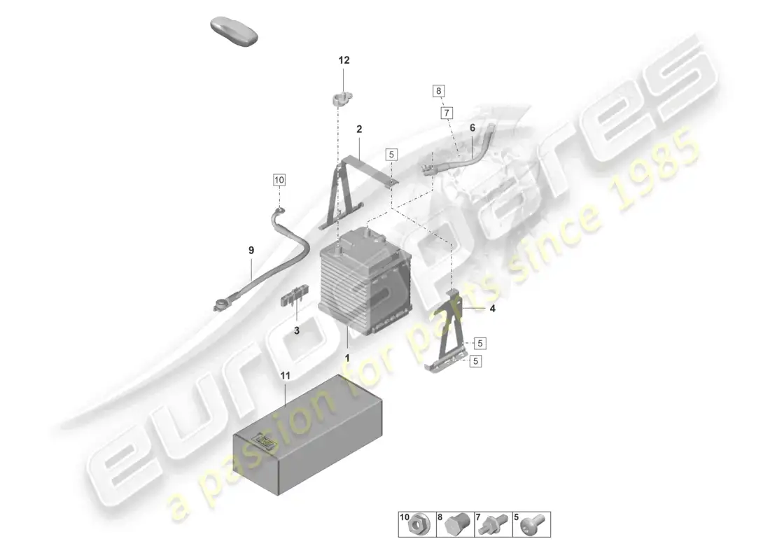 porsche 2021 (taycan 9j1-1) lithium battery parts diagram