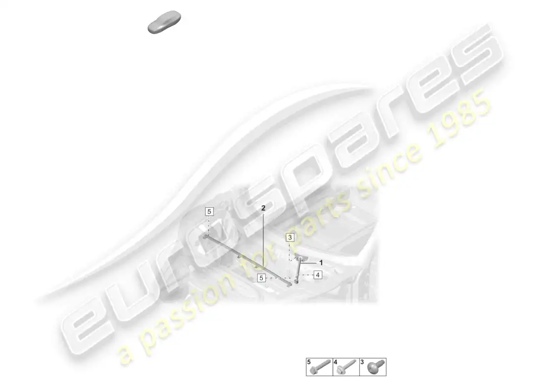 porsche 2022 (992-1 gt3/rs/st) dome strut front end parts diagram