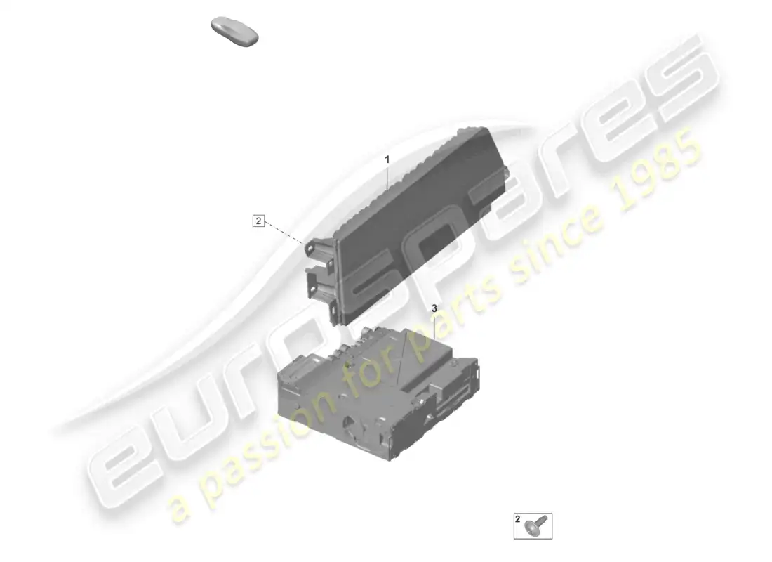 porsche 2022 (992-1 gt3/rs/st) display central computer parts diagram