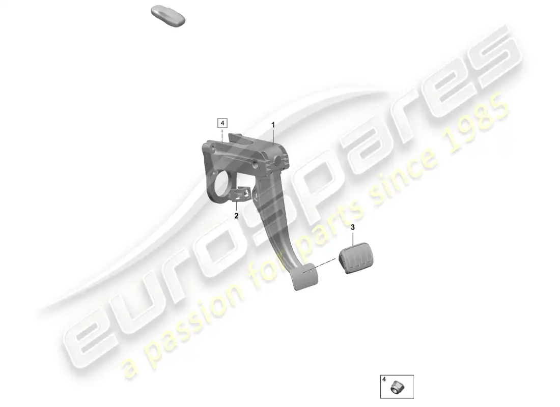 porsche 2026 (taycan 9j1-2) brake pedal parts diagram