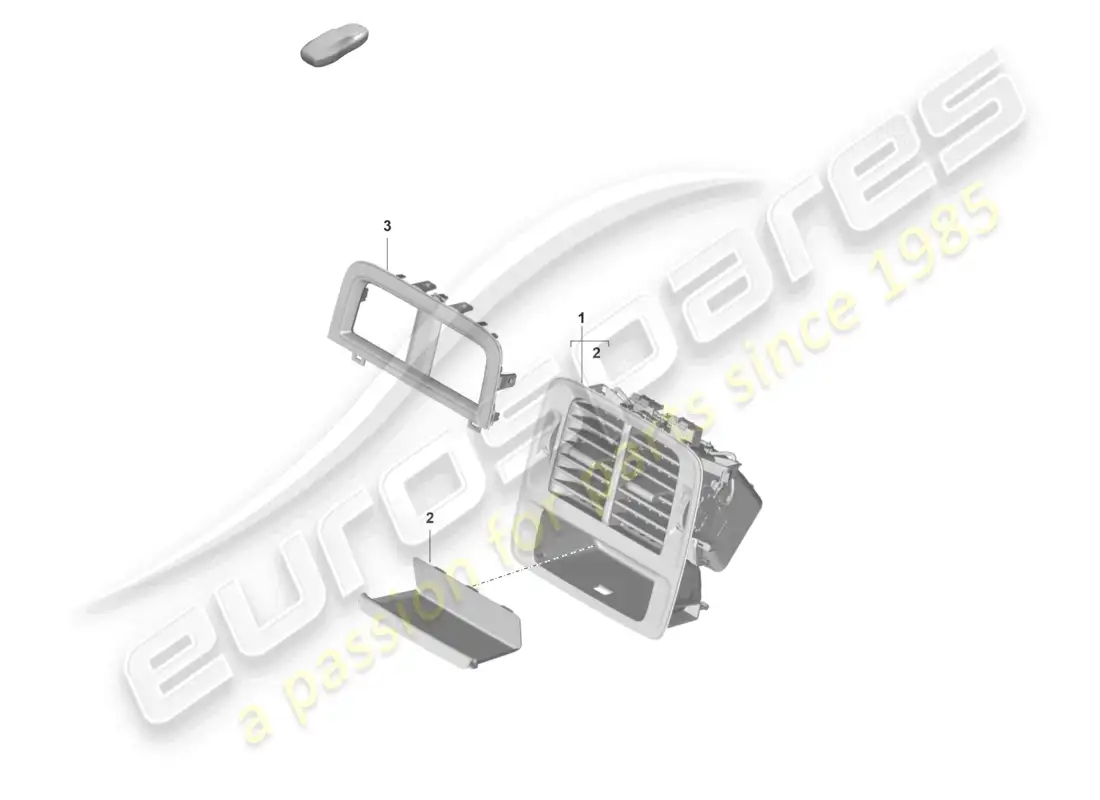 porsche 2021 (taycan 9j1-1) vent rear centre console parts diagram