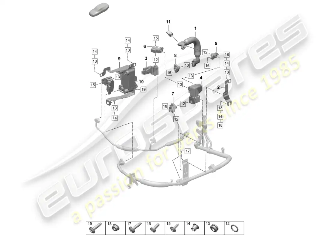 porsche 2025 (taycan 9j1-2) air conditioning heat exchanger parts diagram