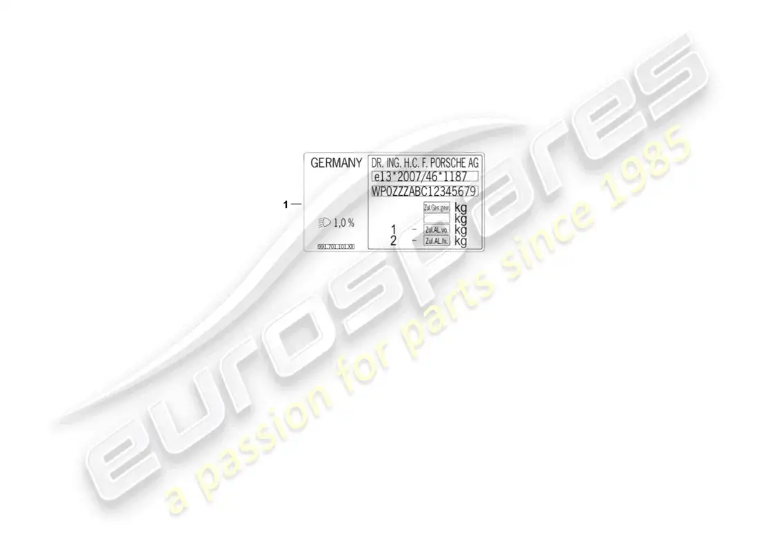 porsche 2025 (992-2 gt3/rs/st) data tag d >>- mj 2021 parts diagram