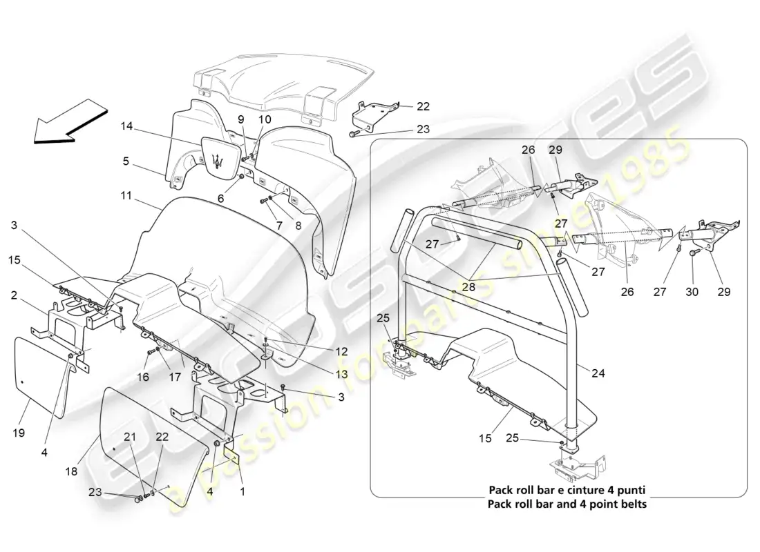 part diagram containing part number 68190400