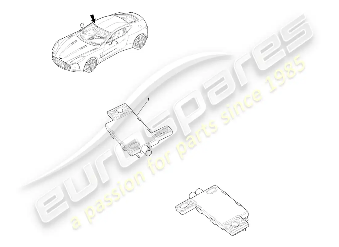 aston martin one-77 (2011) radio antenna parts diagram