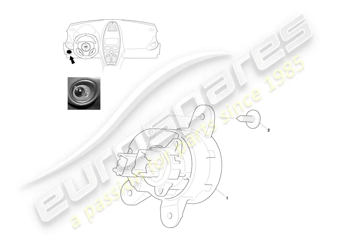 aston martin one-77 (2011) lighting switch parts diagram