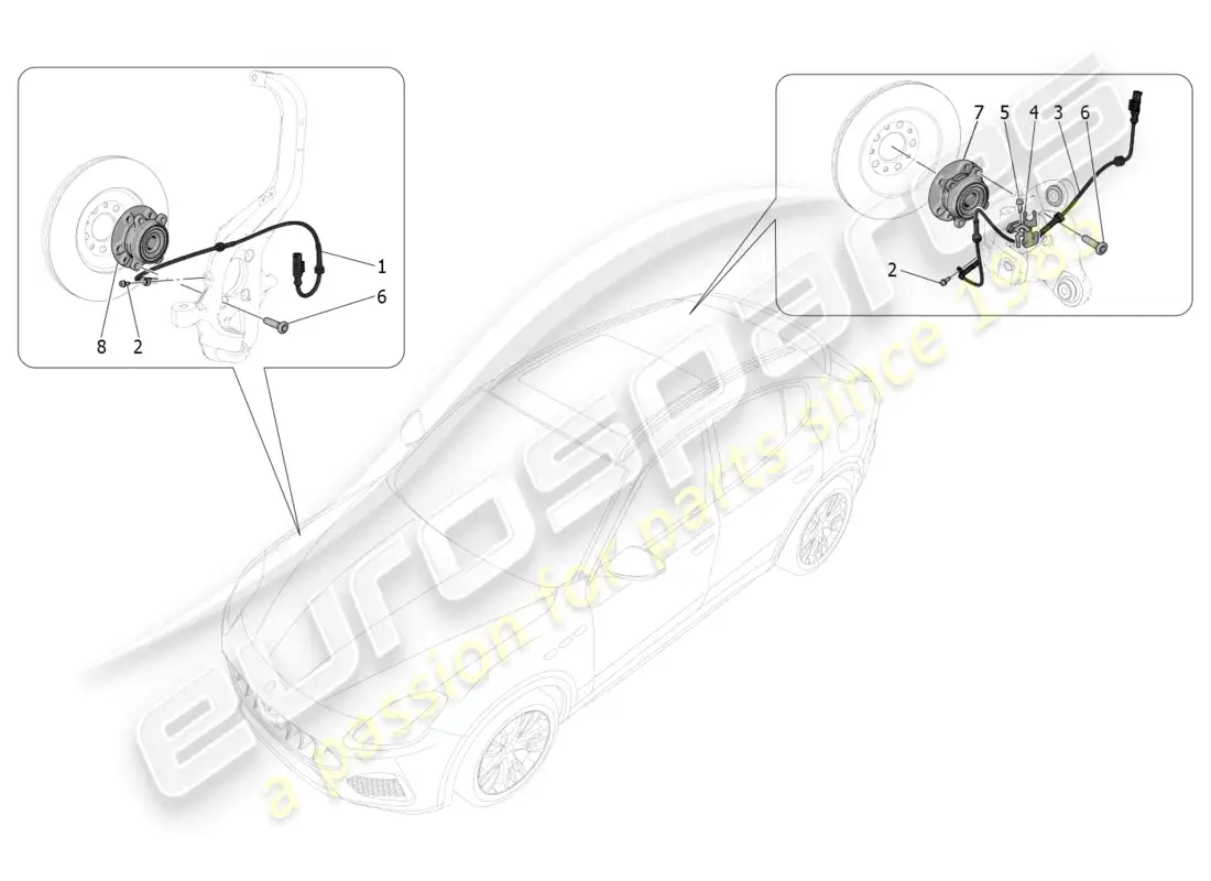 a part diagram from the maserati grecale parts catalogue