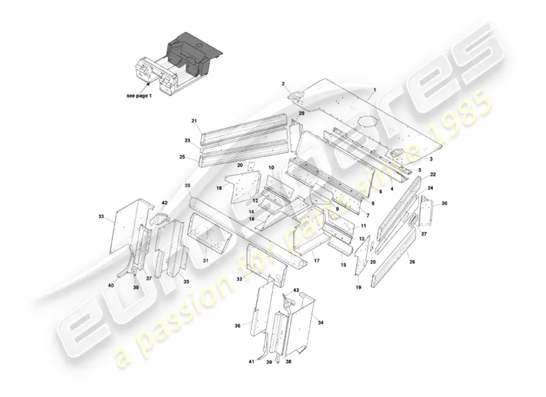 aston martin vanquish (2004) underbody 2 parts diagram