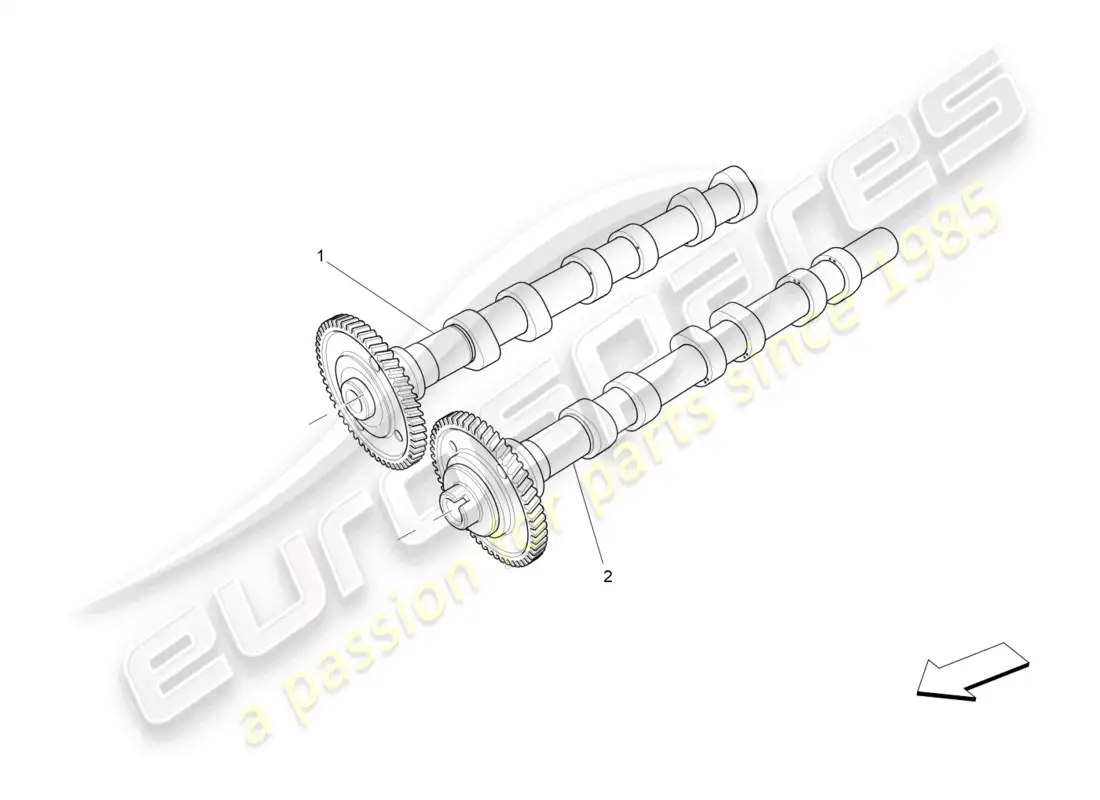 maserati levante (2017) lh cylinder head camshafts parts diagram