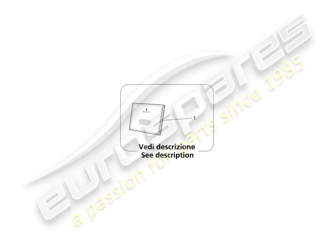 maserati levante (2018) on board documentation parts diagram
