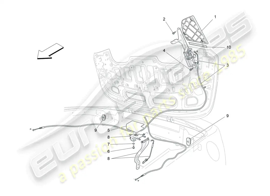 maserati grancabrio mc (2013) electrical capote: flaps parts diagram