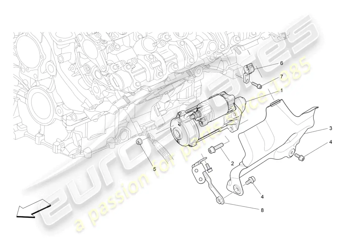 maserati levante modena s (2022) electronic control: engine ignition parts diagram