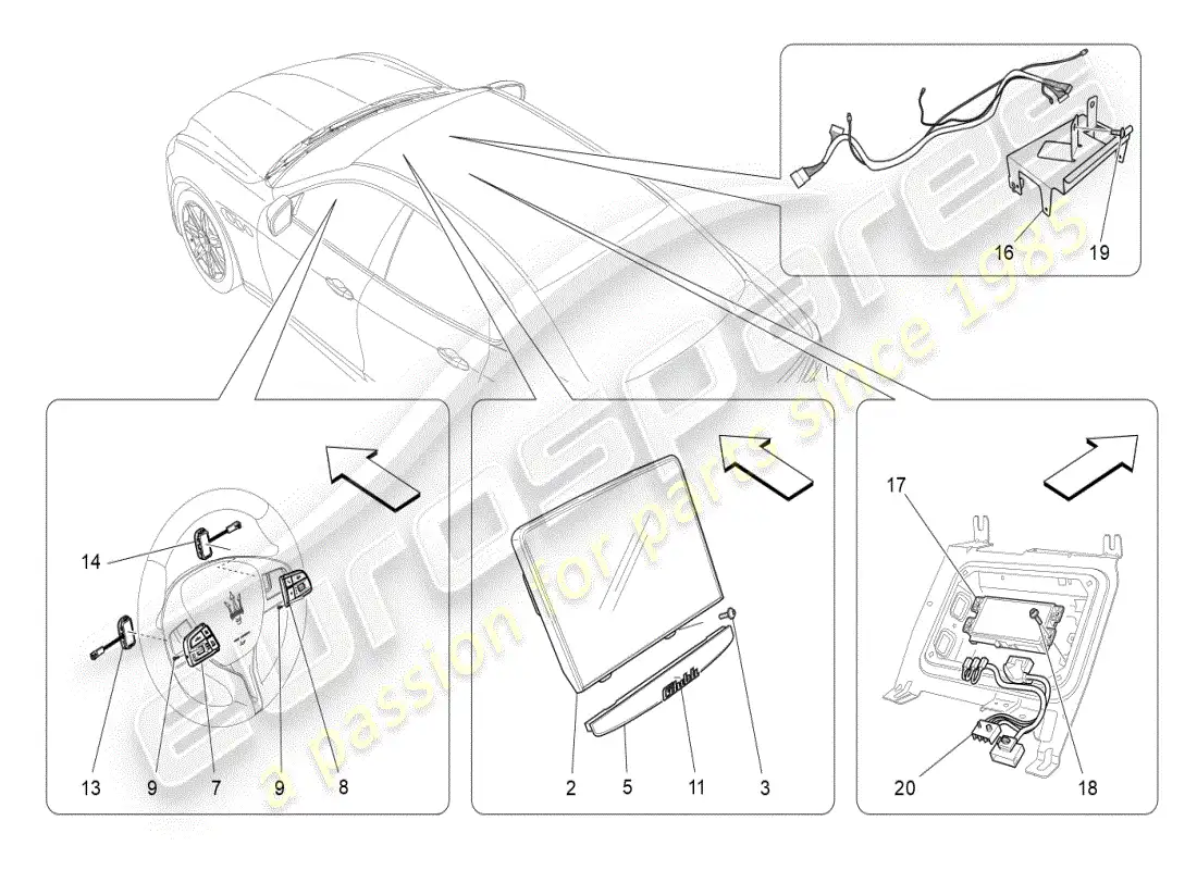 maserati ghibli (2019) it system parts diagram