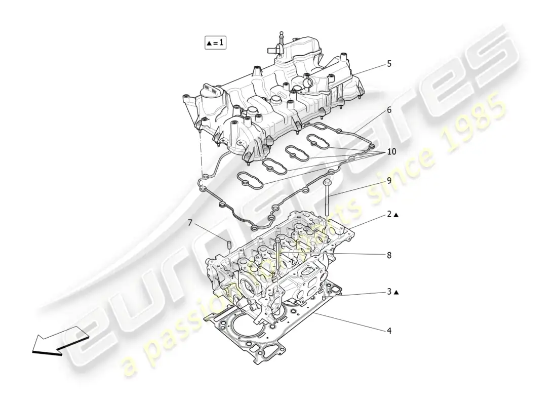 maserati ghibli fragment (2022) cylinder head parts diagram