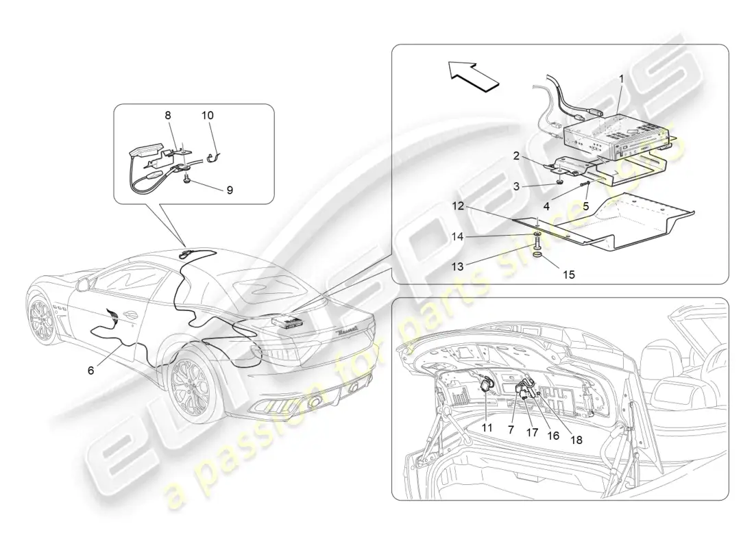 maserati grancabrio mc (2013) it system parts diagram