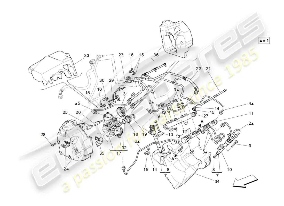 maserati levante (2017) fuel pumps and connection lines parts diagram