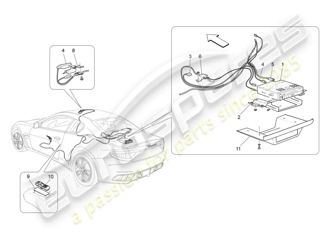 maserati granturismo mc stradale (2012) it system parts diagram
