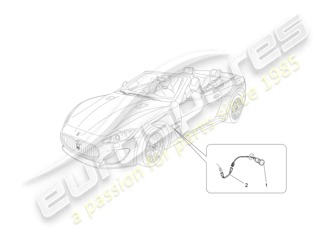 maserati grancabrio mc (2013) side light clusters parts diagram