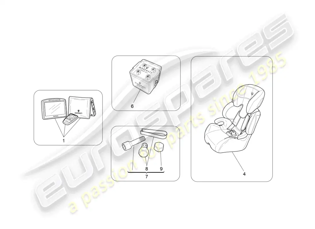 maserati grancabrio mc (2013) after market accessories parts diagram