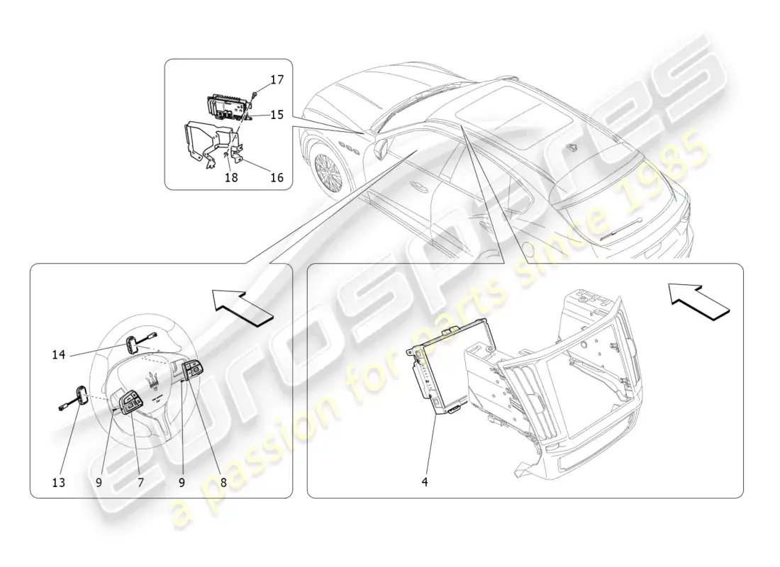 maserati levante tributo (2021) it system parts diagram