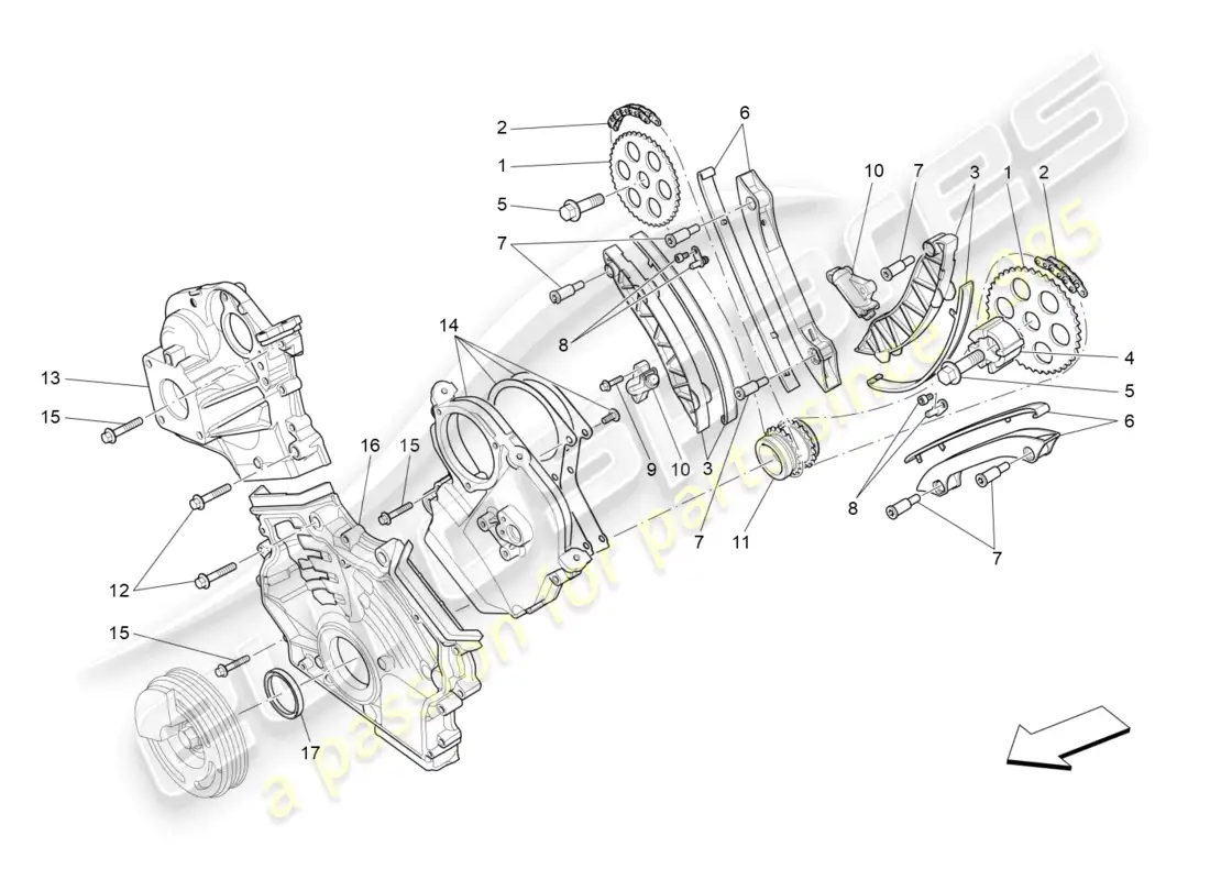 maserati levante (2017) timing parts diagram