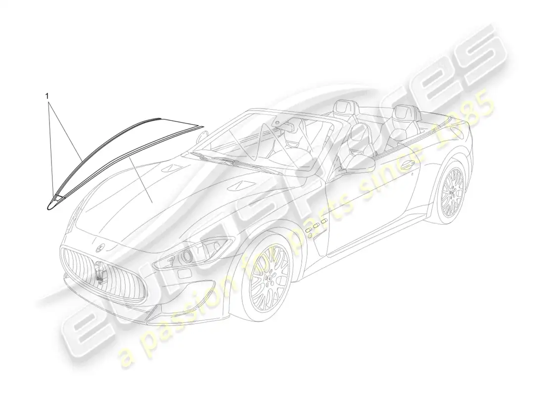 maserati grancabrio mc (2013) shields, trims and covering panels parts diagram